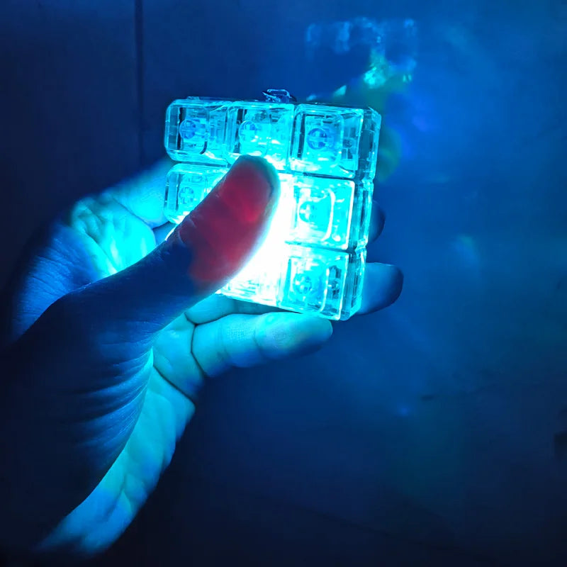 Keyboard Fidget Toys LED Crystal Keycap Keychain