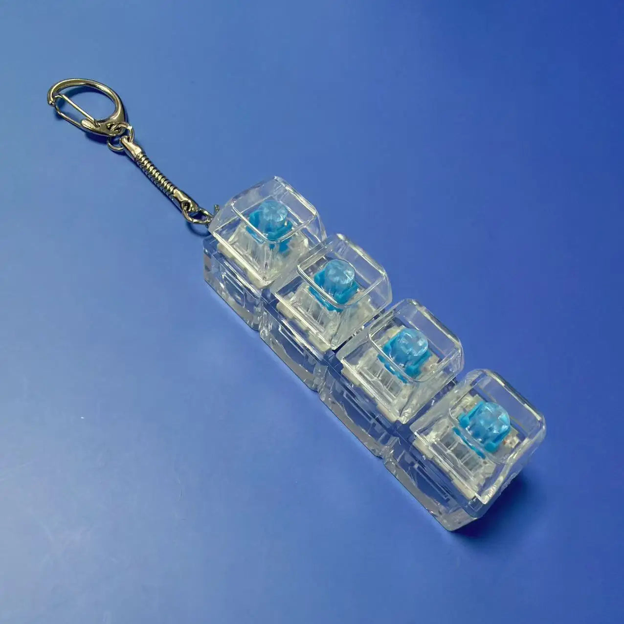 Keyboard Fidget Toys LED Crystal Keycap Keychain