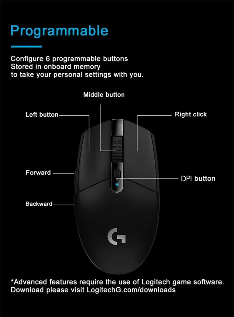 Logitech G304 Light Speed Wireless Mouse Game Mouse