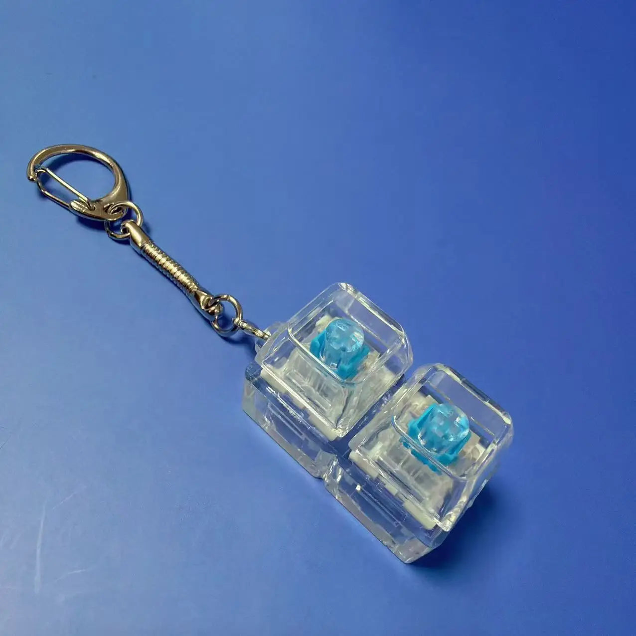 Keyboard Fidget Toys LED Crystal Keycap Keychain